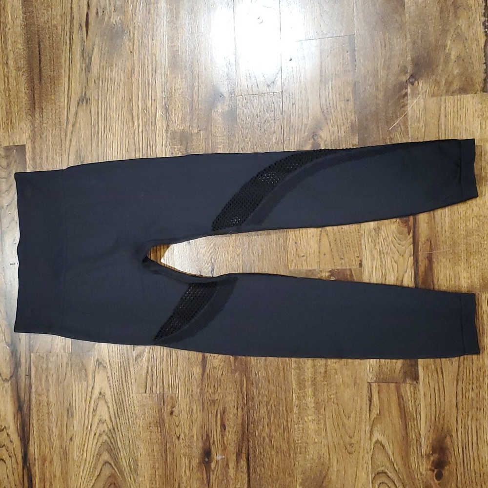 Womens Zyia Active black crop leggings with mesh size S